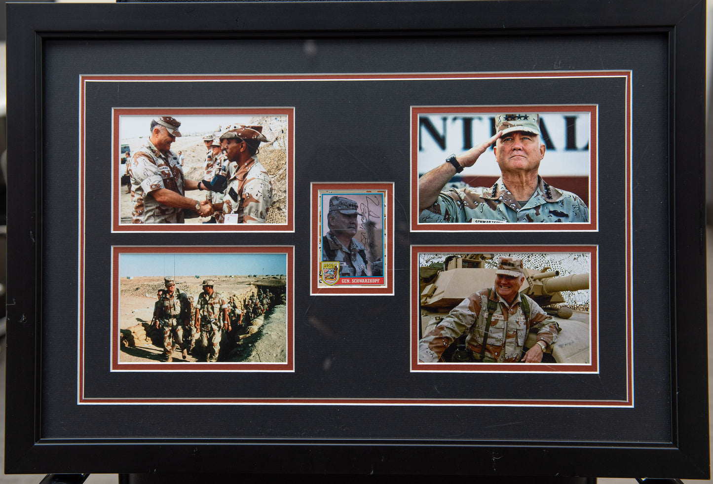 4 Star General Norman Schwarzkopf Autographed collage