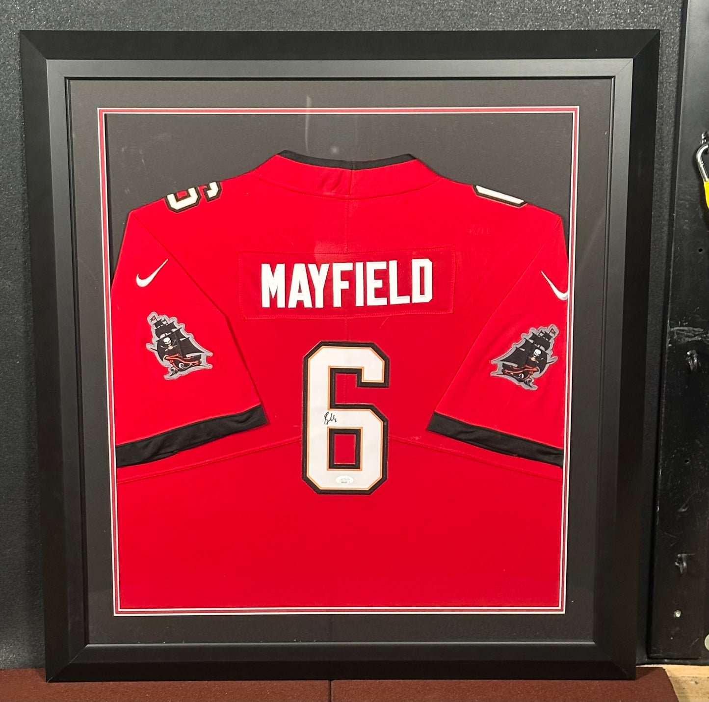 Baker Mayfield Autographed Framed Buccaneer's Jersey