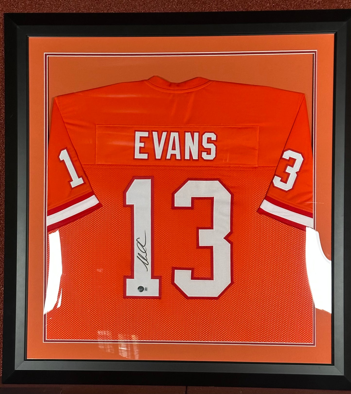 Mike Evans Creamsicle Framed Jersey
