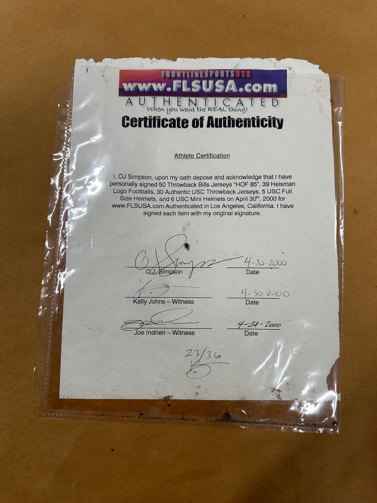OJ Simpson Signed College Jersey