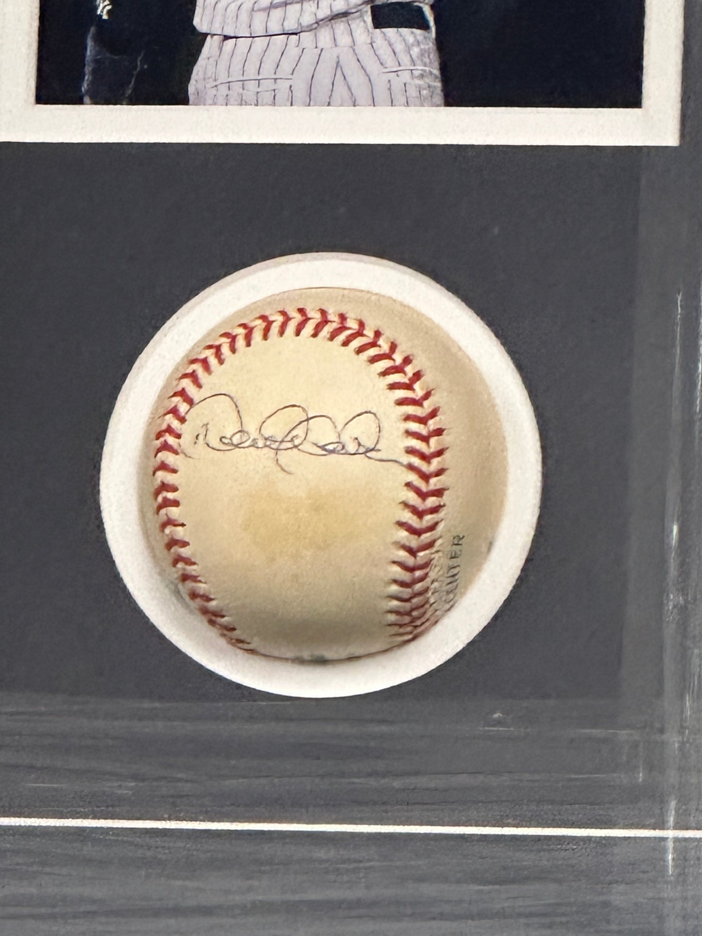 Derek Jeter Signed Baseball Shadow Box