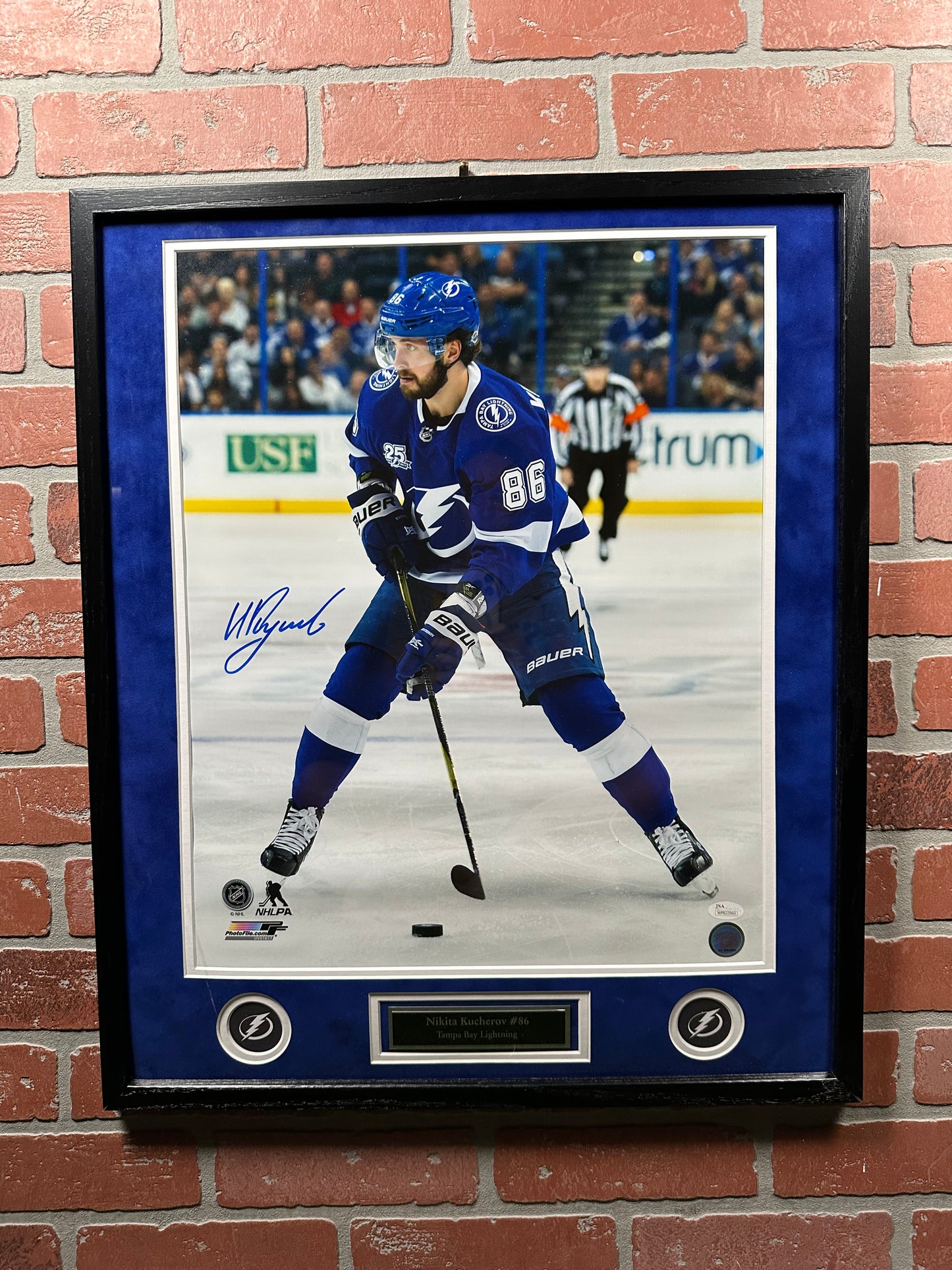 Nikita Kucherov Autographed 16x20 Tampa Lightning Framed Picture