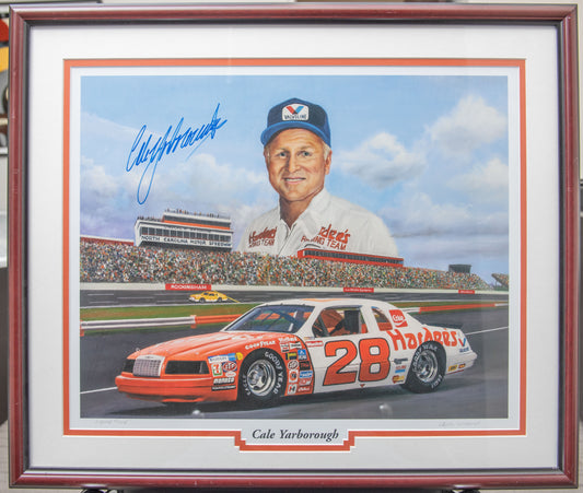 NASCAR Carl Yarborough Autograph Framed Picture