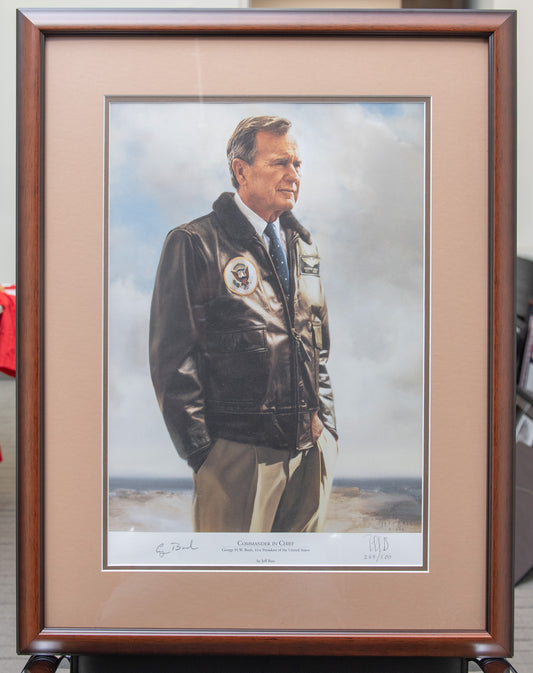 President George H. W. Bush Signed Lithograph