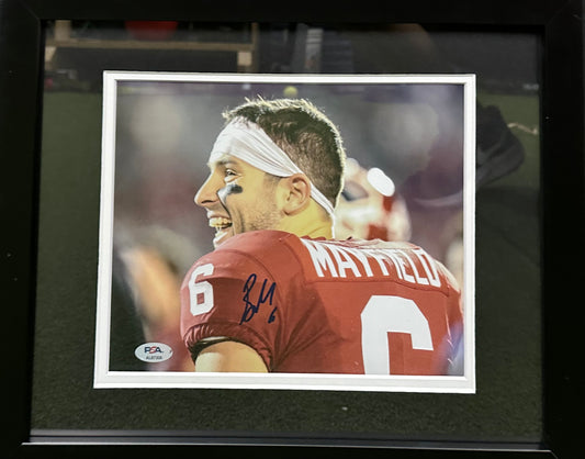 Oklahoma Sooners Baker Mayfield Autograph College Framed Picture