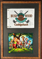 Caddyshack signed Bush Wood Flag by Chevy Chase with picture Framed