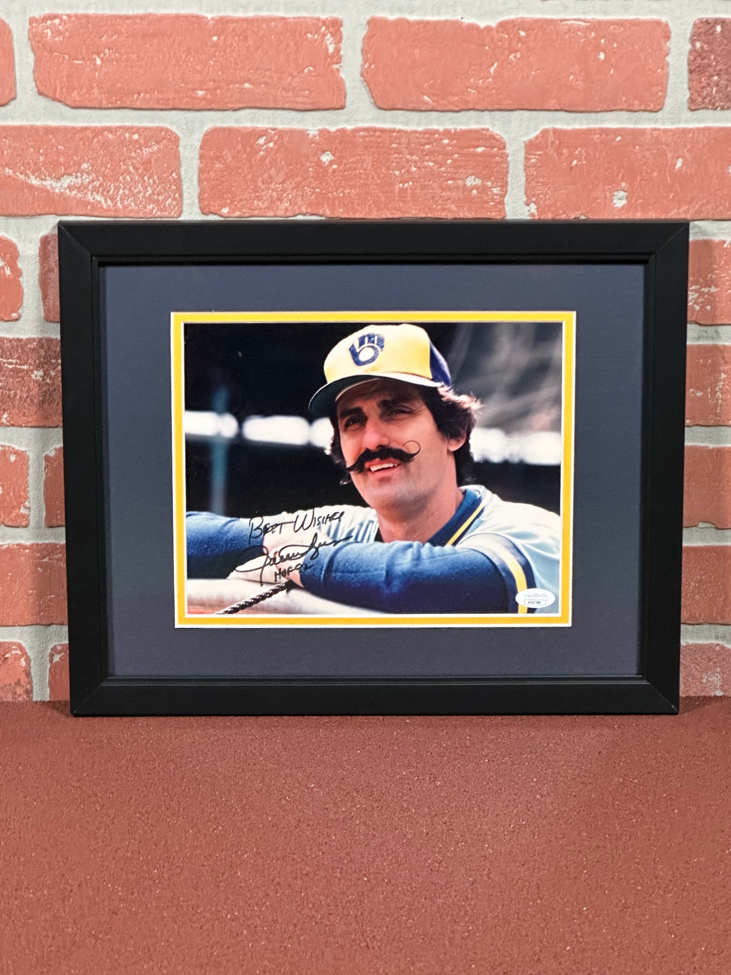 Rollie Fingers Auto Brewers Framed Picture