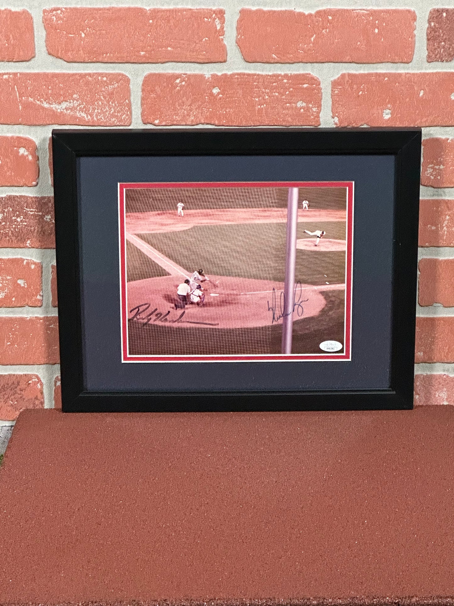 Auto Framed Picture Rickey Henderson and Nolan Ryan Framed Picture