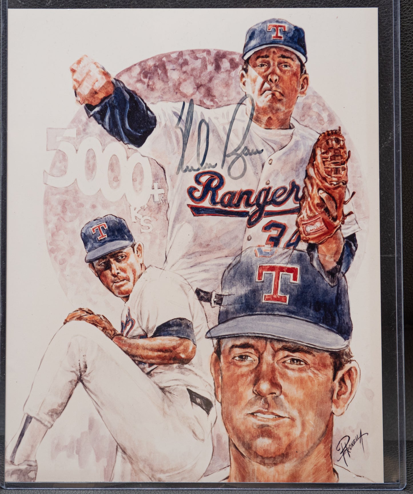 Texas Rangers Nolan Ryan Signed Lithograph