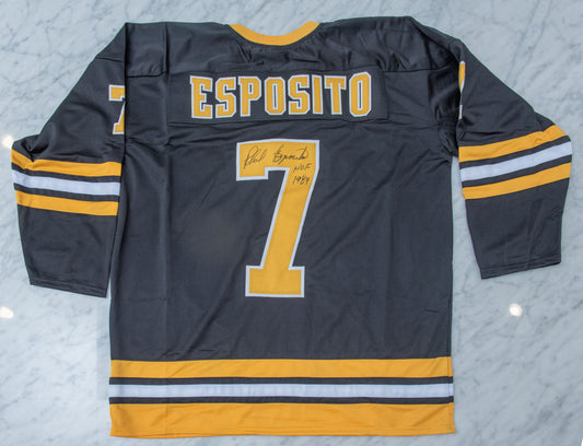 Boston Bruins HOF Phil Esposito Autograph Jersey Authenticated