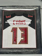 Framed White Mike Evans signed jersey