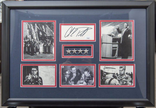 Four Star General Colin Powell Autograph Framed Picture Collage