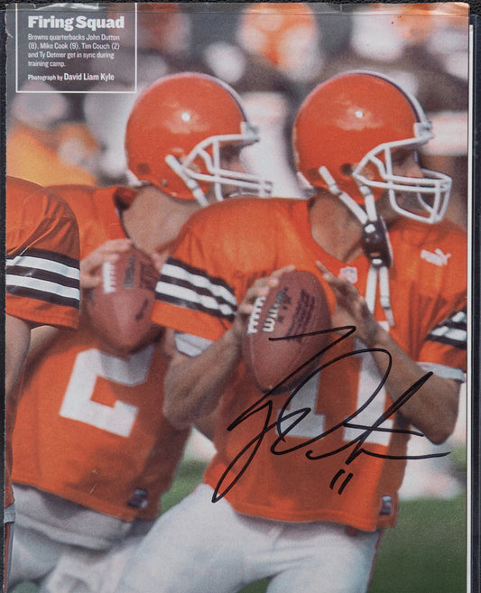 Cleveland Browns Ty Detmer Signed Picture