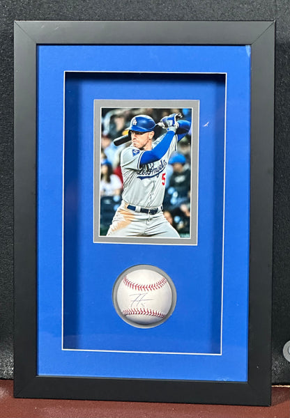 Freddie Freeman Signed Baseball in Shadow Box