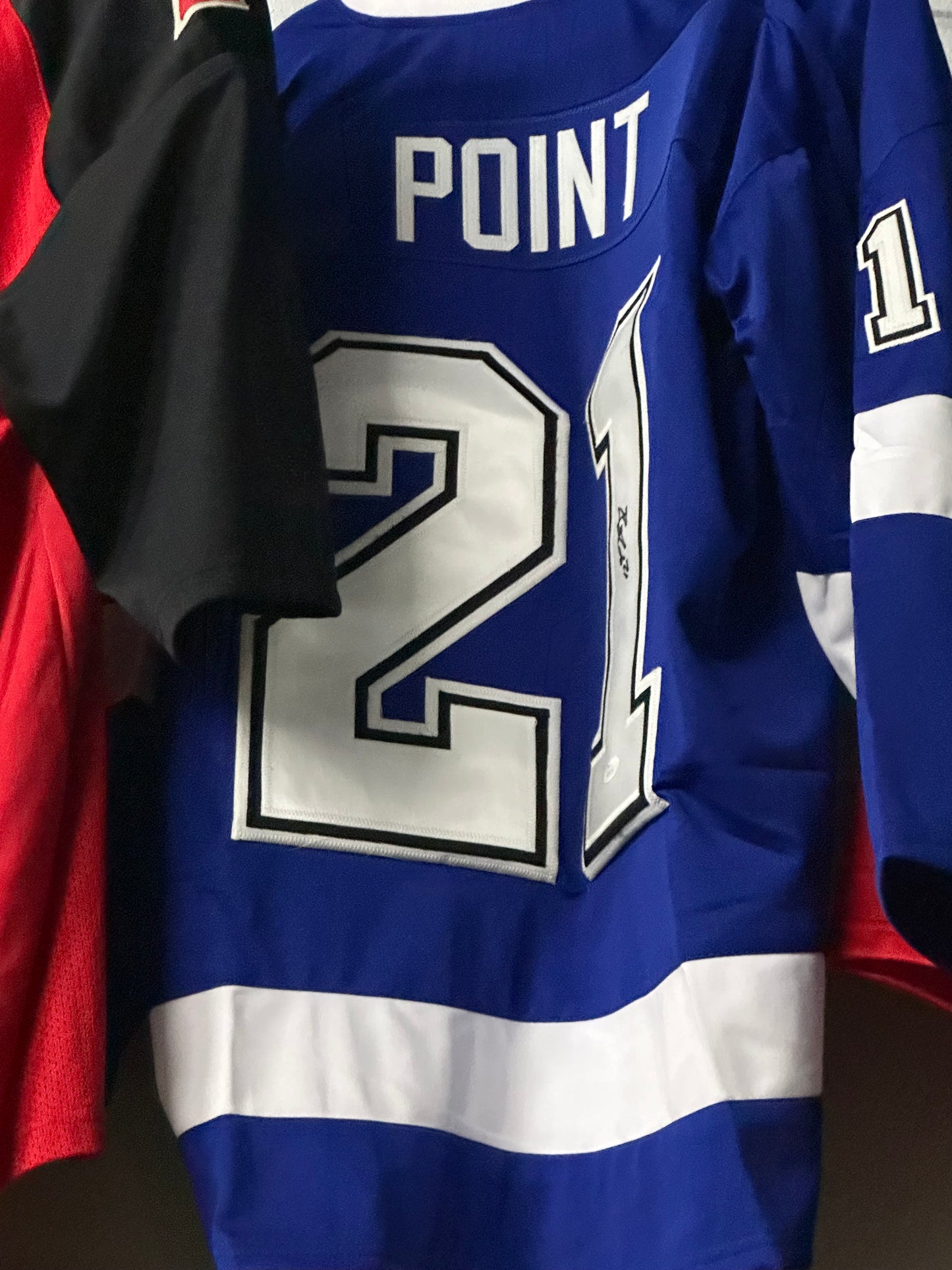 Tampa Lightning Brayden Point Blue Autographed Jersey