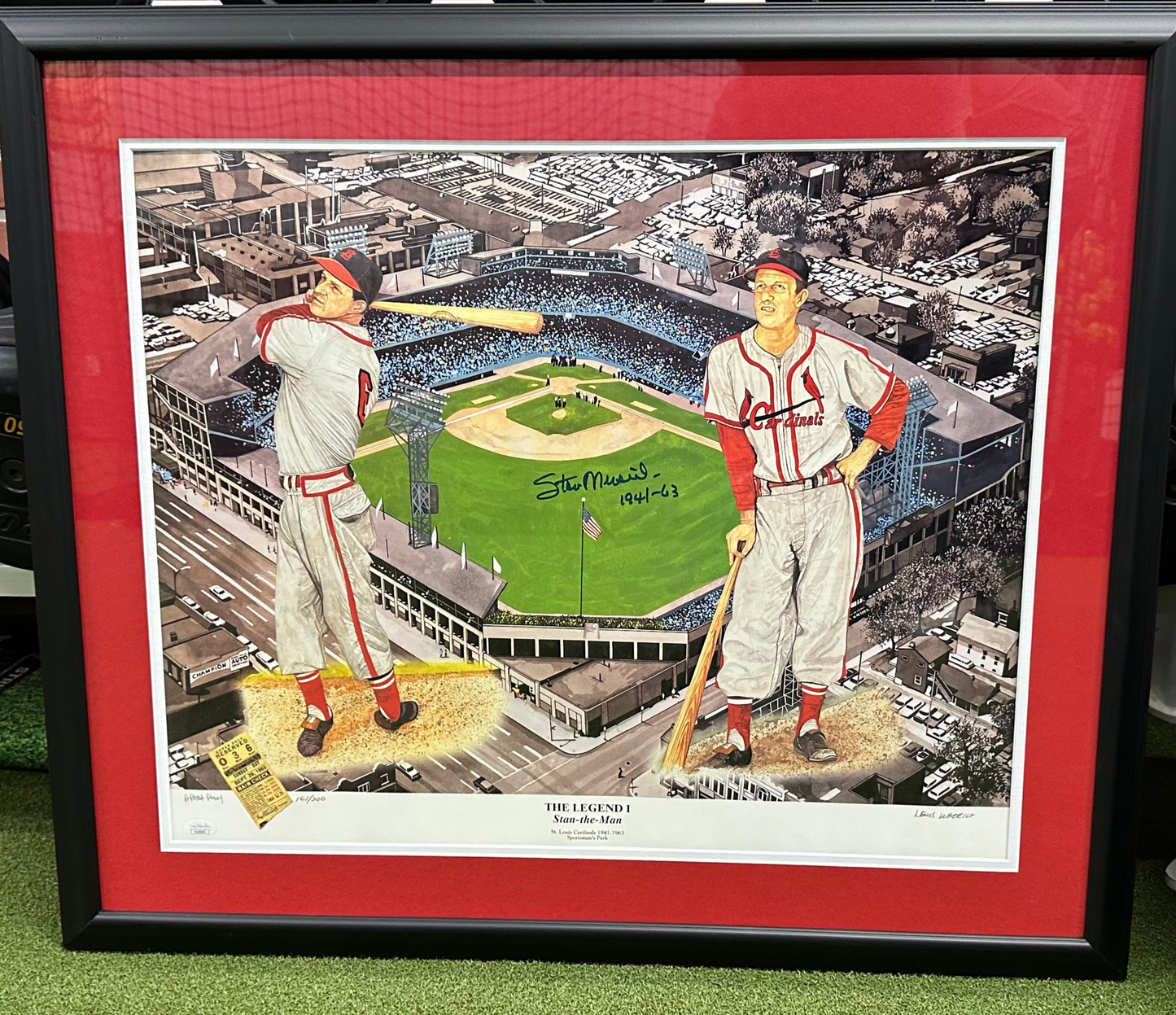 St. Louis Cardinals Stan Musial Signed Lithograph