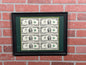 Uncut 2 Dollar Notes Framed