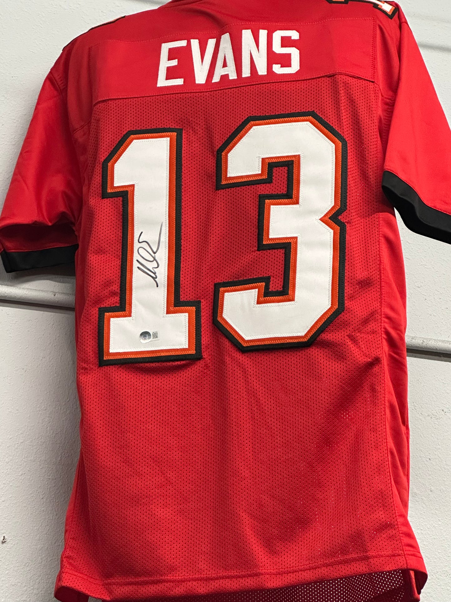 Mike Evans Singed Red Jersey