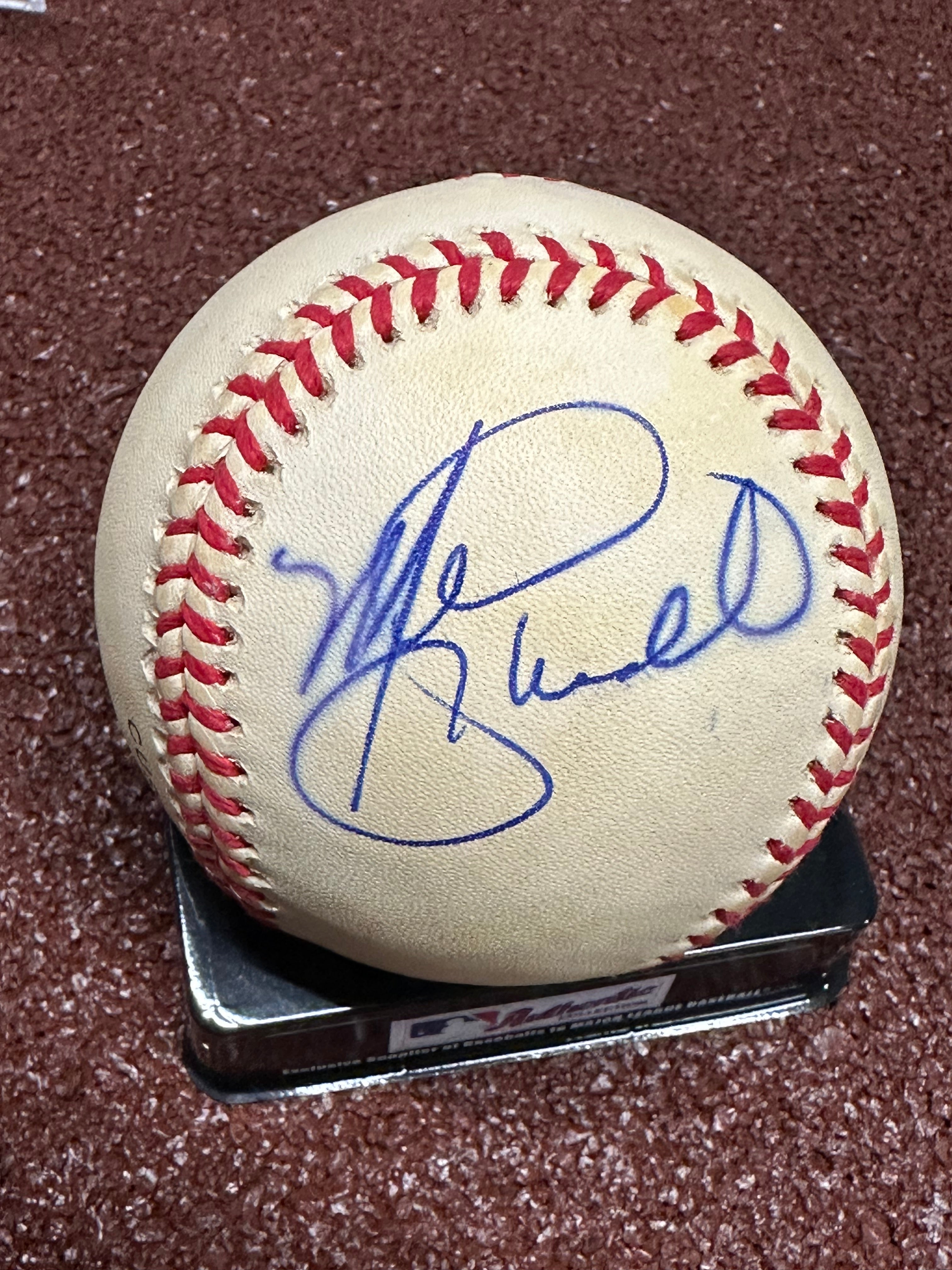 Autographed Baseball by MLB Legends From Twins, shops Cubs, Sox, Etc. (Hiser, Sievers)