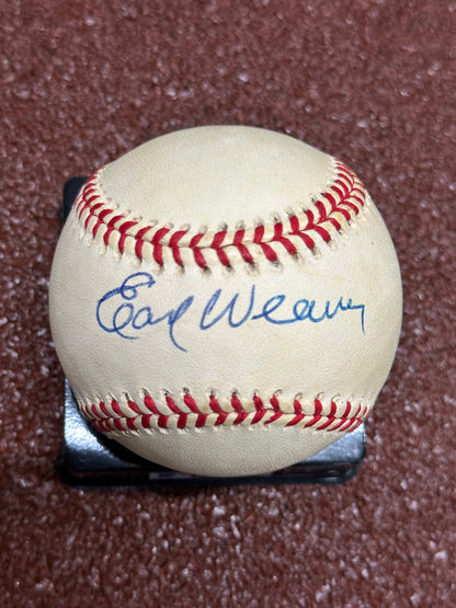 Orioles HOF Earl Weaver Autographed Baseaball JSA Authenticated