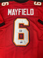 Tampa Bay Buccaneer Baker Mayfield Red Signed Jersey