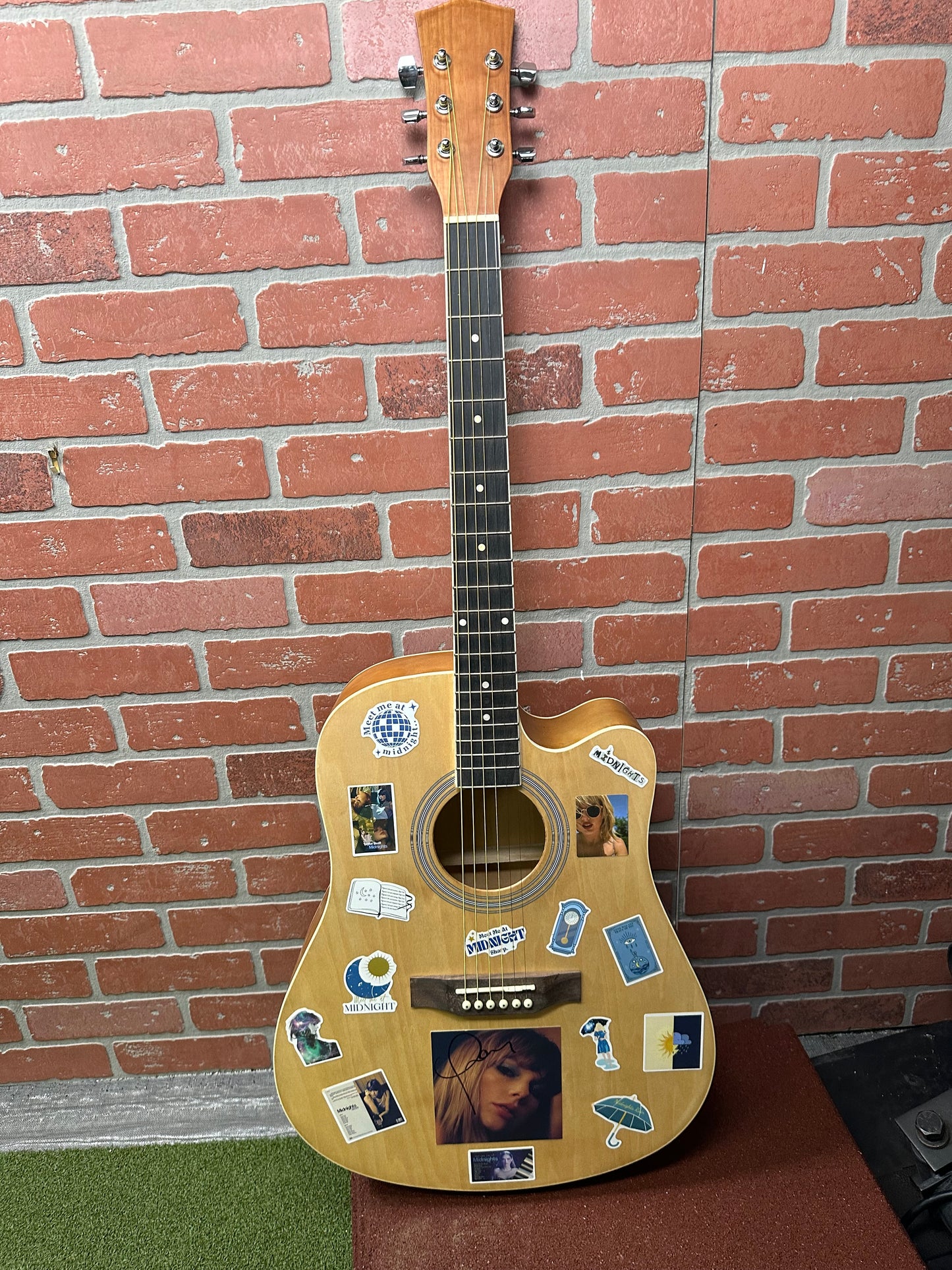 Taylor Swift Autographed Collage Guitar