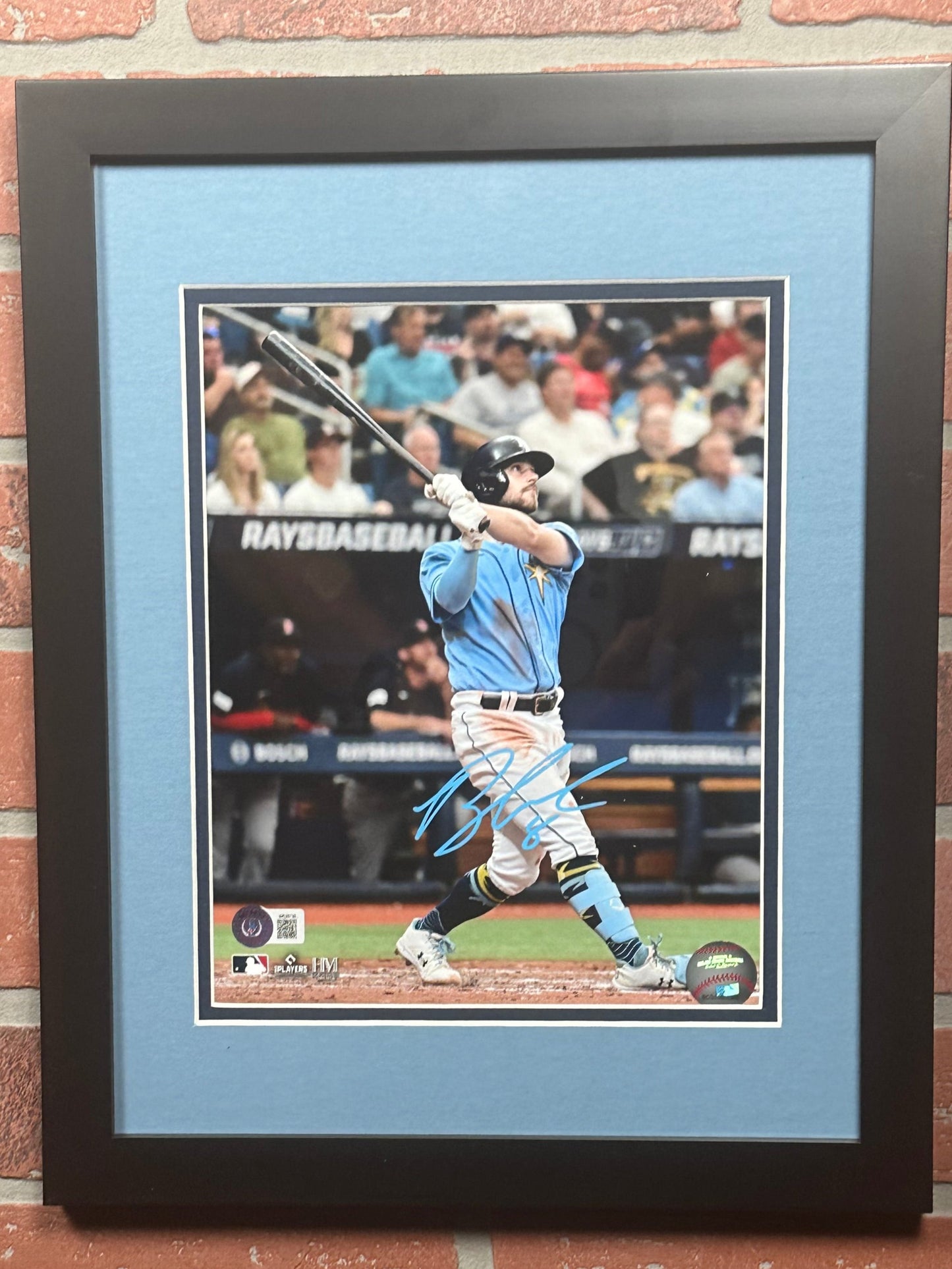 Rays Brandon Lowe Signed 8x10 Framed