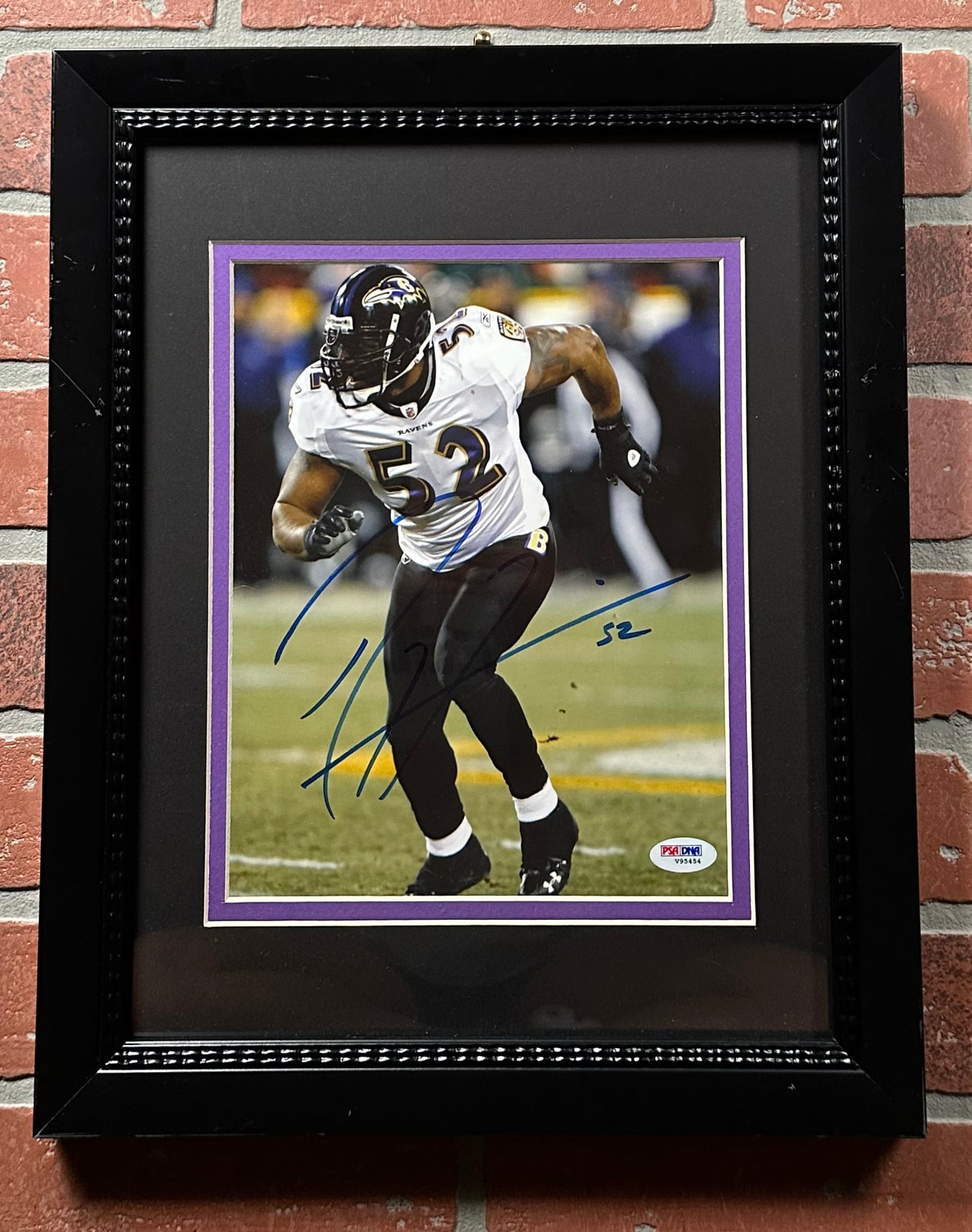 Ravens 8x10 Signed Ray Lewis Picture Framed