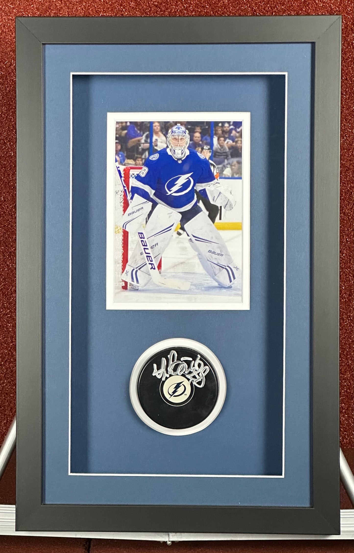 Andrei Vasilevskiy Signed Hockey Puck in a Shadow Box