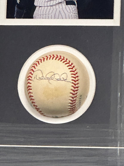 Derek Jeter Signed Baseball Shadow Box