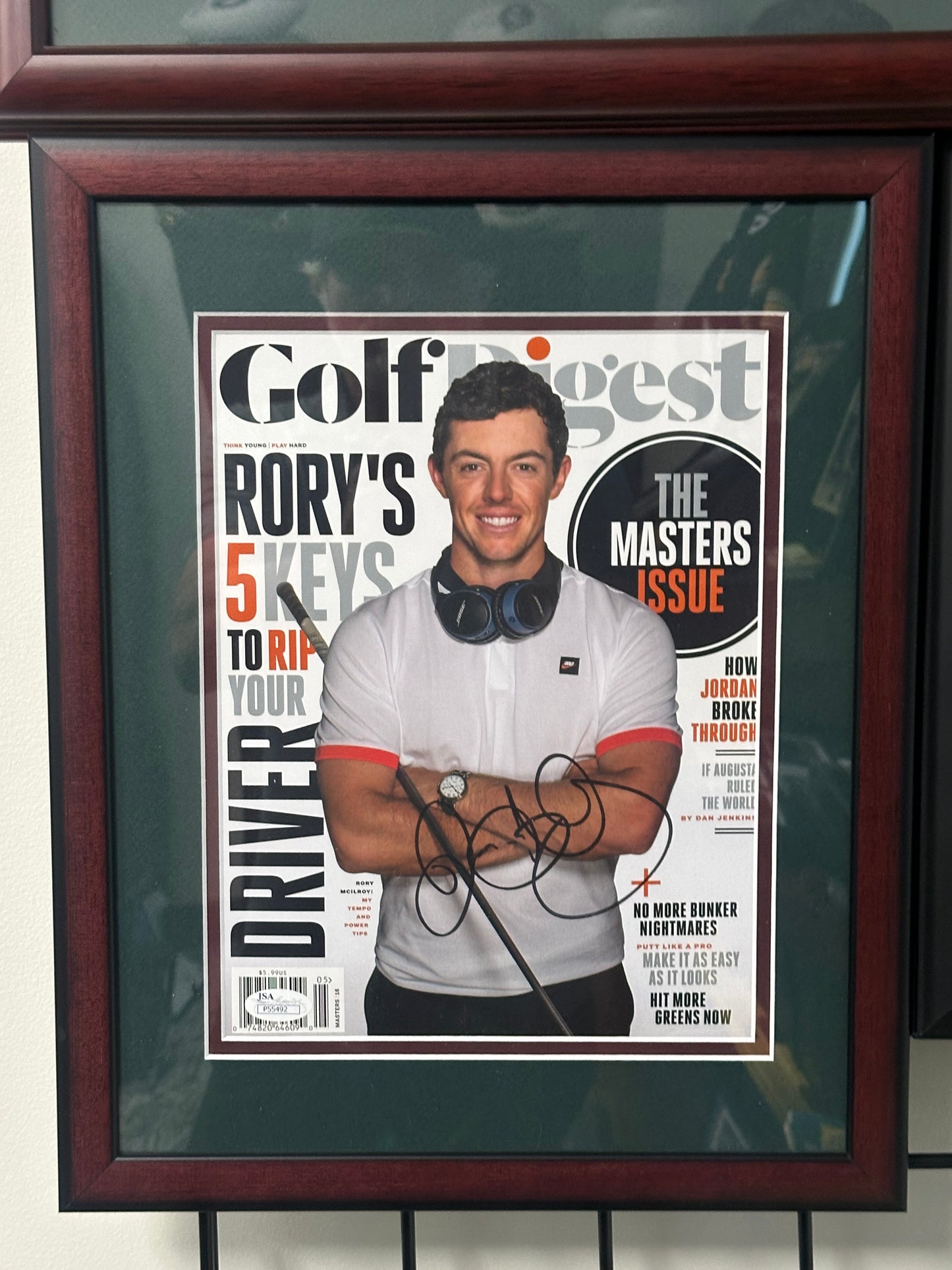 Rory Mcllroy Framed Autographed Golf Digest