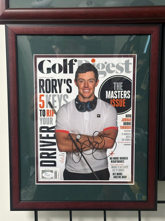 Rory Mcllroy Framed Autographed Golf Digest