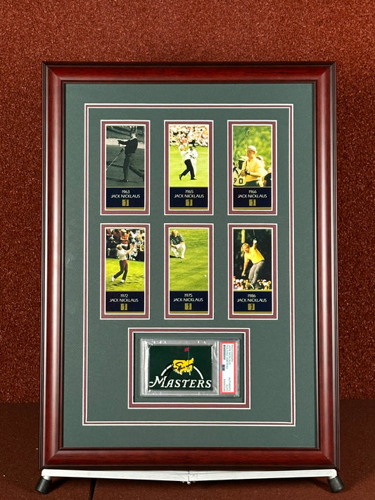 Jack Nicklaus Signed Masters Card Collage