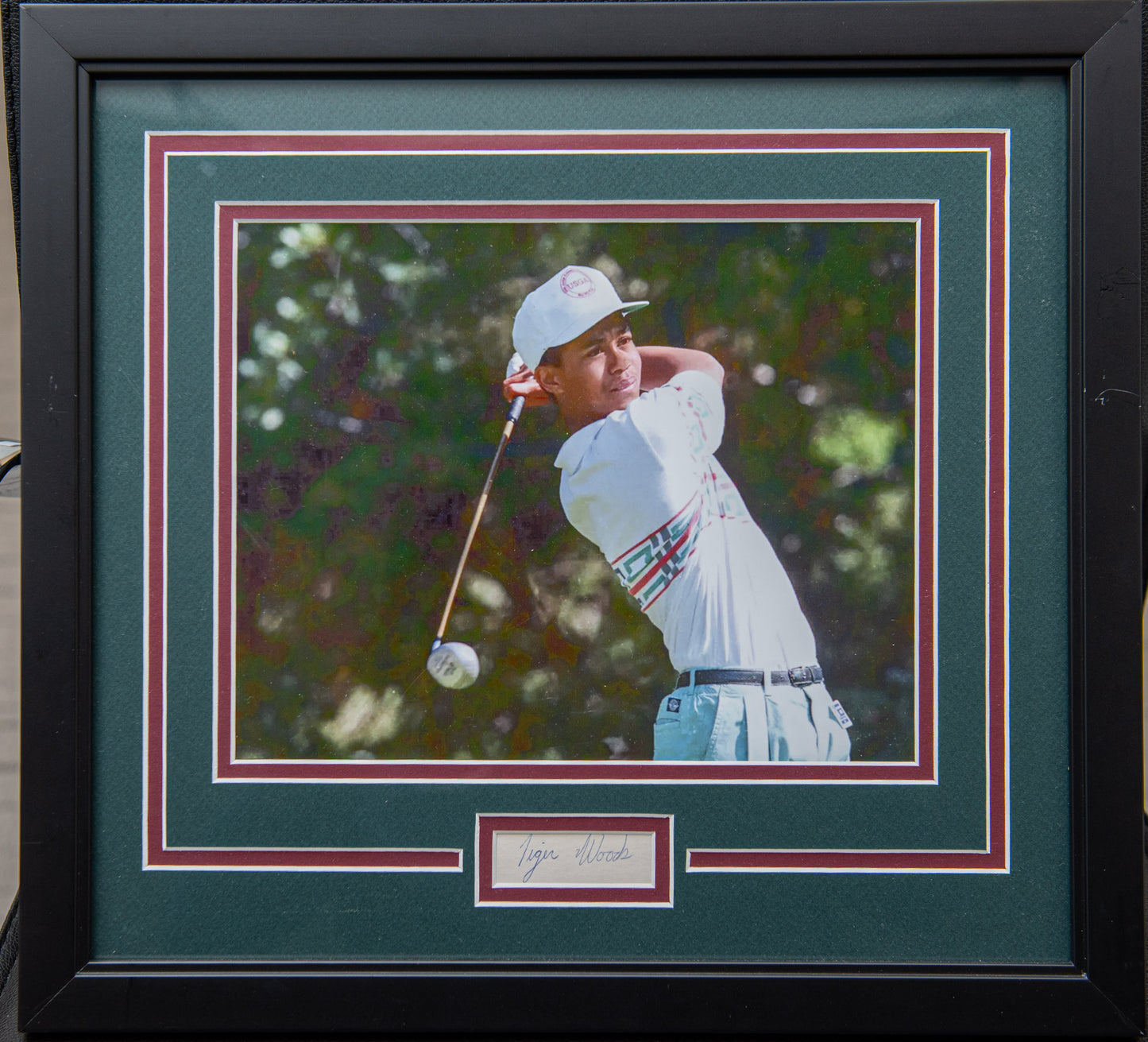 Tiger Woods Autographed Picture Framed