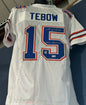 White Tim Tebow Singed UF Jersey Inscribed 2007 Heisman